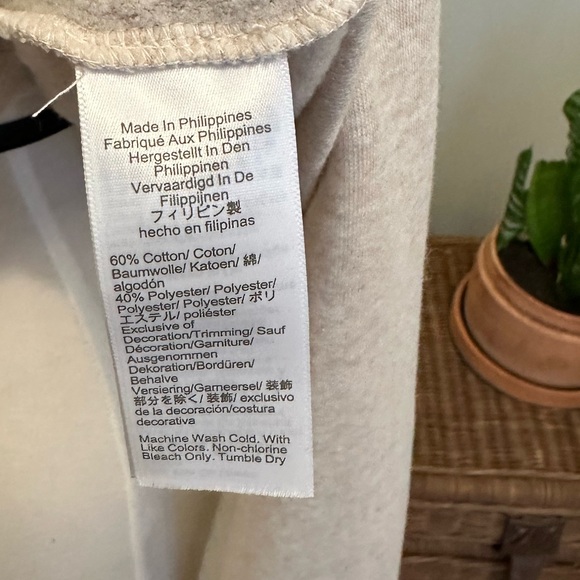 J.Crew Funnel Neck Button Pullover Oatmeal Heather Size M EUC - Picture 5 of 6